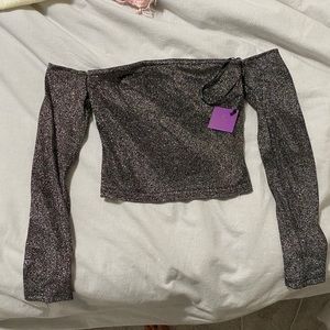 NWT Sparkly off the shoulder top